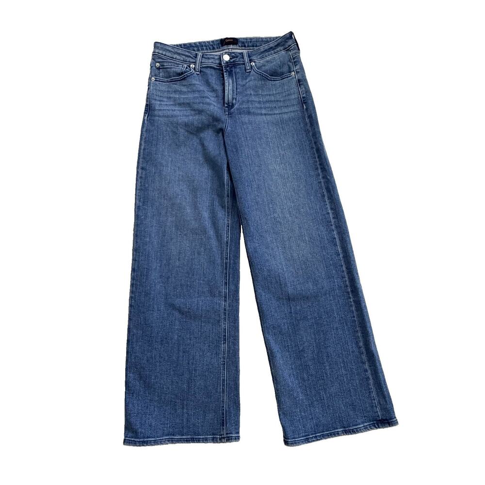 Quince Womens Bella Stretch Wide Leg Denim Jeans Seaside Blue 30 x 30 EUC